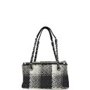 シャネル チェーン ハンドバッグ バニティバッグ ブラック ホワイト ツイード レザー レディース CHANEL 【中古】(4)