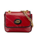 グッチ インターロッキングG チェーン ショルダーバッグ 576423 レッド ブラック レザー レディース GUCCI 【中古】(4)