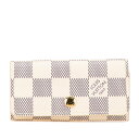 ルイ ヴィトン ダミエ アズール ミュルティクレ4 キーケース N60020 ホワイト PVC レザー レディース LOUIS VUITTON 【中古】