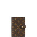 ルイ ヴィトン モノグラム アジェンダPM 手帳カバー 6穴 R20005 ブラウン PVC レザー レディース LOUIS VUITTON 【中古】