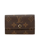 ルイ ヴィトン モノグラム ミュルティクレ6 キーケース M60701 ブラウン フューシャ PVC レザー レディース LOUIS VUITTON 【中古】