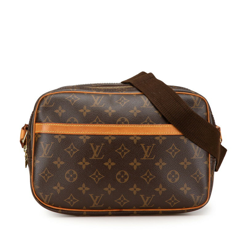 ルイ ヴィトン モノグラム リポーターPM 斜め掛け ショルダーバッグ M45254 ブラウン PVC レザー レディース LOUIS VUITTON 【中古】