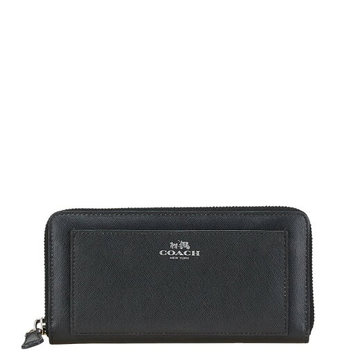 コーチ ラウンドファスナー 長財布 ブラック レザー レディース COACH 【中古】 コーチ ラウンドファスナー 長財布 ブラック レザー レディース COACH 【中古】