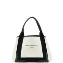 バレンシアガ ロゴ ハンドバッグ トートバッグ ホワイト ブラック キャンバス レザー レディース BALENCIAGA 【中古】(4)