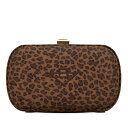 ボッテガヴェネタ レオパード クラッチバッグ カーキグリーン ブラウン ナイロン レディース BOTTEGAVENETA 【中古】