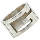 グッチ Gロゴ オープンG リング 指輪 #12 SV925 シルバー レディース GUCCI 【中古】