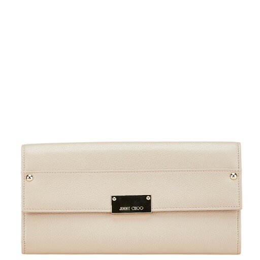 ジミーチュウ ロゴ 長財布 ベージュ レザー レディース JIMMY CHOO 【中古】 ジミーチュウ ロゴ 長財布 ベージュ レザー レディース JIMMY CHOO 【中古】