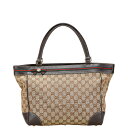 グッチ GGキャンバス シェリーライン メイフェア トートバッグ ハンドーバッグ 257061 ベージュ キャンバス レザー レディース GUCCI 【中古】