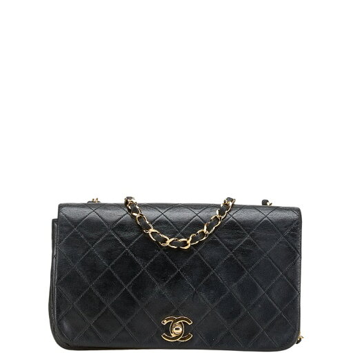 シャネル マトラッセ ココマーク チェーン ショルダーバッグ ブラック ラムスキン レディース CHANEL 【中古】 シャネル マトラッセ ココマーク チェーン ショルダーバッグ ブラック ラムスキン レディース CHANEL 【中古】
