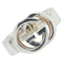 グッチ インターロッキングG リング 指輪 #9 SV925 シルバー レディース GUCCI 【中古】