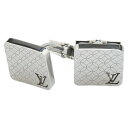 ルイ ヴィトン ブトン ドゥ マンシェット シャンゼリゼ カフス M65043 シルバー メタル PVC メンズ LOUIS VUITTON 【中古】