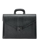 バーバリー ビジネスバッグ ブラック レザー メンズ BURBERRY 【中古】