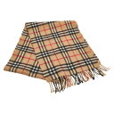 バーバリー ノバチェック マフラー ブラウン カシミヤ レディース BURBERRY 【中古】