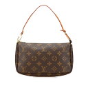 ルイ ヴィトン モノグラム ポシェット アクセソワール アクセサリーポーチ M51980 ブラウン PVC レザー レディース LOUIS VUITTON 【中...