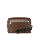 ルイ ヴィトン ダミエ ポシェット カサイ セカンドバッグ ポーチ N41663 ブラウン PVC レザー レディース LOUIS VUITTON 【中古】