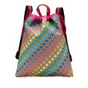グッチ GGスプリーム スター シェリーライン リュック バックパック 550775 ピンク マルチカラー PVC レザー ナイロン レディース GUCCI 【...