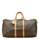 ルイ ヴィトン モノグラム キーポル バンドリエール 55 ボストンバッグ M41414 ブラウン PVC レザー レディース LOUIS VUITTON 【中...