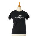 バレンシアガ BBロゴ Tシャツ サイズ:XS 504156 ブラック コットン レディース BALENCIAGA 【中古】