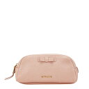 ミュウミュウ リボン ポーチ 5ND010 ピンク レザー レディース MIUMIU 【中古】