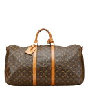 ルイ ヴィトン モノグラム キーポル バンドリエール 55 ボストンバッグ M41414 ブラウン PVC レザー レディース LOUIS VUITTON 【中...