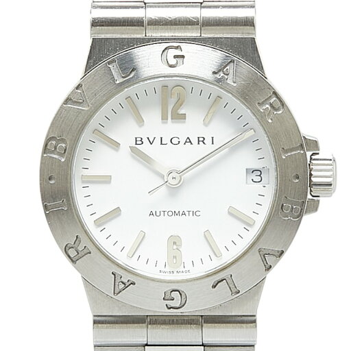 ブルガリ ディアゴノ 腕時計 LCV29S 自動巻き ホワイト文字盤 ステンレススチール レディース BVLGARI 【中古】 ブルガリ ディアゴノ 腕時計 LCV29S 自動巻き ホワイト文字盤 ステンレススチール レディース BVLGARI 【中古】