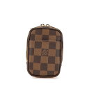 ルイ ヴィトン ダミエ エテュイ オカピPM 斜め掛け ショルダーバッグ アクセサリーポーチ N61738 ブラウン PVC レザー レディース LOUIS VUITTON 【中古】
