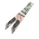 エルメス ツイリー La Promenade du Matin 朝の散歩 スカーフ ピンク マルチカラー シルク レディース HERMES 【中古】(4)