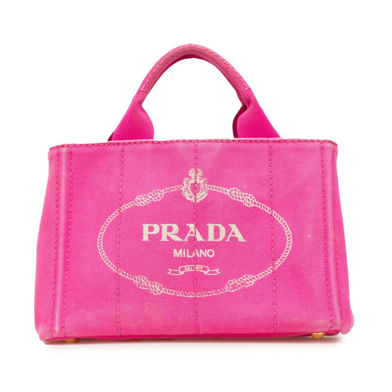 プラダ カナパ ミニ 三角ロゴプレート ハンドバッグ BN2439 ピンク キャンバス レディース PRADA 【中古】のサムネイル