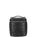 シャネル ココマーク バニティバッグ A01998 ブラック キャビアスキン レディース CHANEL 【中古】