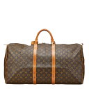 ルイ ヴィトン モノグラム キーポル60 ボストンバッグ トラベルバッグ M41422 ブラウン PVC レザー レディース LOUIS VUITTON 【中古...