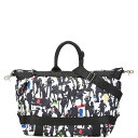 レスポートサック 総柄 ボストンバッグ ショルダーバッグ 2WAY ホワイト マルチカラー ナイロン レディース LeSportsac 【中古】