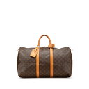 ルイ ヴィトン モノグラム キーポル50 ボストンバッグ トラベルバッグ M41426 ブラウン PVC レザー レディース LOUIS VUITTON 【中古...