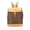 ルイ ヴィトン ダミエ アルルカン リュック バックパック N99038 ブラウン PVC レザー レディース LOUIS VUITTON 【中古】