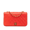 シャネル マトラッセ23 ココマーク フルフラップ チェーン ショルダーバッグ レッド ラムスキン レディース CHANEL 【中古】(4)