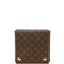 ルイ ヴィトン モノグラム アクセサリーケース ブラウン PVC スウェード レディース LOUIS VUITTON 【中古】