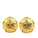 シャネル ヴィンテージ ココマーク フラワー 花 イヤリング ゴールド メッキ レディース CHANEL 【中古】