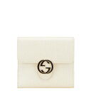 グッチ インターロッキングG 二つ折り財布 615525 ベージュ レザー レディース GUCCI 【中古】(4)