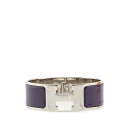 エルメス クリッククラックH PM バングル シルバー パープル メタル レディース HERMES 【中古】