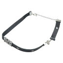 ディオール ロゴ ビー 蜂 チョーカー ブラック シルバー レザー メッキ レディース Dior 【中古】