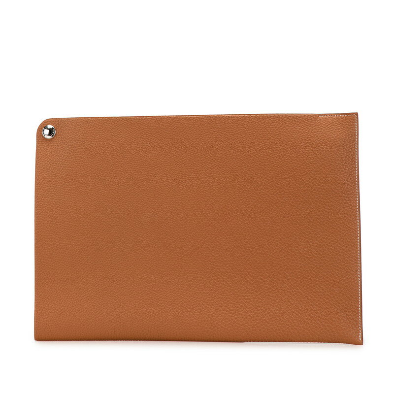 エルメス ドキュメントケース ブラウン トゴ レディース HERMES 【中古】