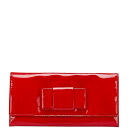 ミュウミュウ リボン 長財布 レッド エナメル レディース MIUMIU 【中古】