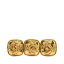 シャネル ヴィンテージ トリプルココマーク ブローチ ゴールド メッキ レディース CHANEL 【中古】