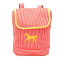 エルメス ストライプ カヴァル ホース 馬 キッズ リュック バックパック レッド イエロー コットン キッズ HERMES 【中古】