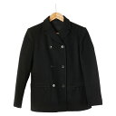 プラダ Pコート サイズ:40 ブラック ウール レディース PRADA 【中古】