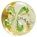 シャネル クローバー リング 指輪 クリア グリーン プラスチック レディース CHANEL 【中古】