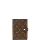 ルイ ヴィトン モノグラム アジェンダPM 手帳カバー R20005 ブラウン PVC レザー レディース LOUIS VUITTON 【中古】