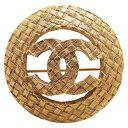 シャネル ヴィンテージ ココマーク ラウンド ブローチ ゴールド メッキ レディース CHANEL 【中古】