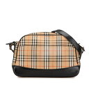 バーバリー ノバチェック シャドーホース ショルダーバッグ ベージュ ブラック キャンバス レザー レディース BURBERRY 【中古】(4)