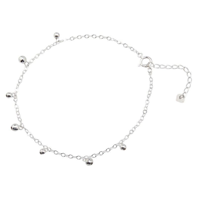 K18WG ホワイトゴールド アンクレット レディース 【中古】