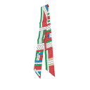 エルメス ツイリー Tresses H トレスH スカーフ ホワイト マルチカラー シルク レディース HERMES 【中古】